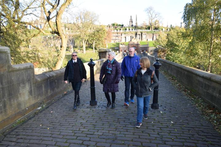 People enjoying Mediaeval Glasgow tour
